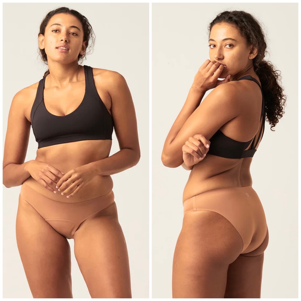 Modibodi Recycled Seamfree Bikini in Cinnamon (Moderare-Heavy)
